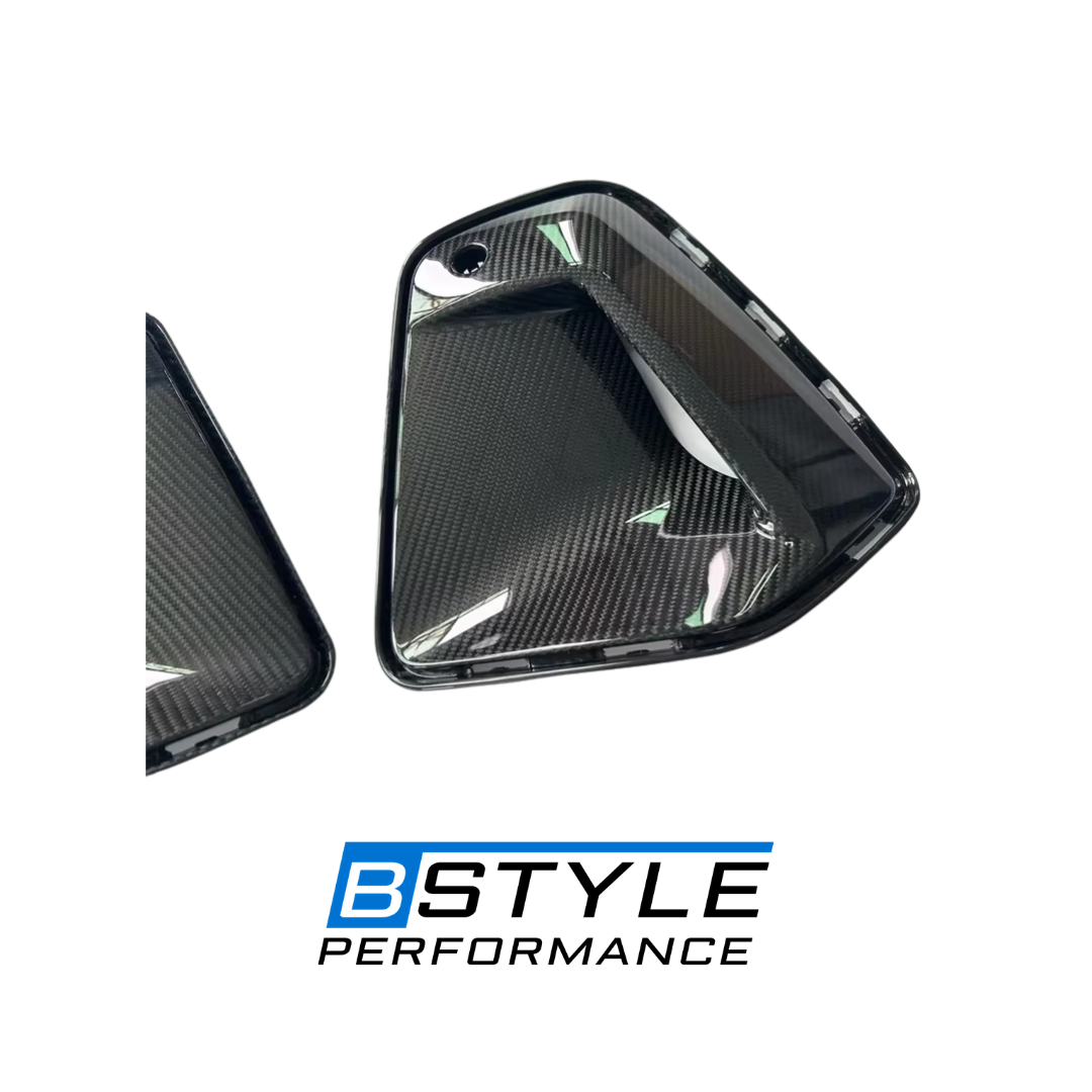 BMW 5 Series G60 & G61 M Sport Real Dry Carbon Fiber Front Bumper Lip Trim