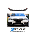 For BMW 5 Series G30 Pre 2017-2020 Carbon Fiber Front Lip High-Quality 3D-Style Carbon Fiber Front Bumper Lip Splitter