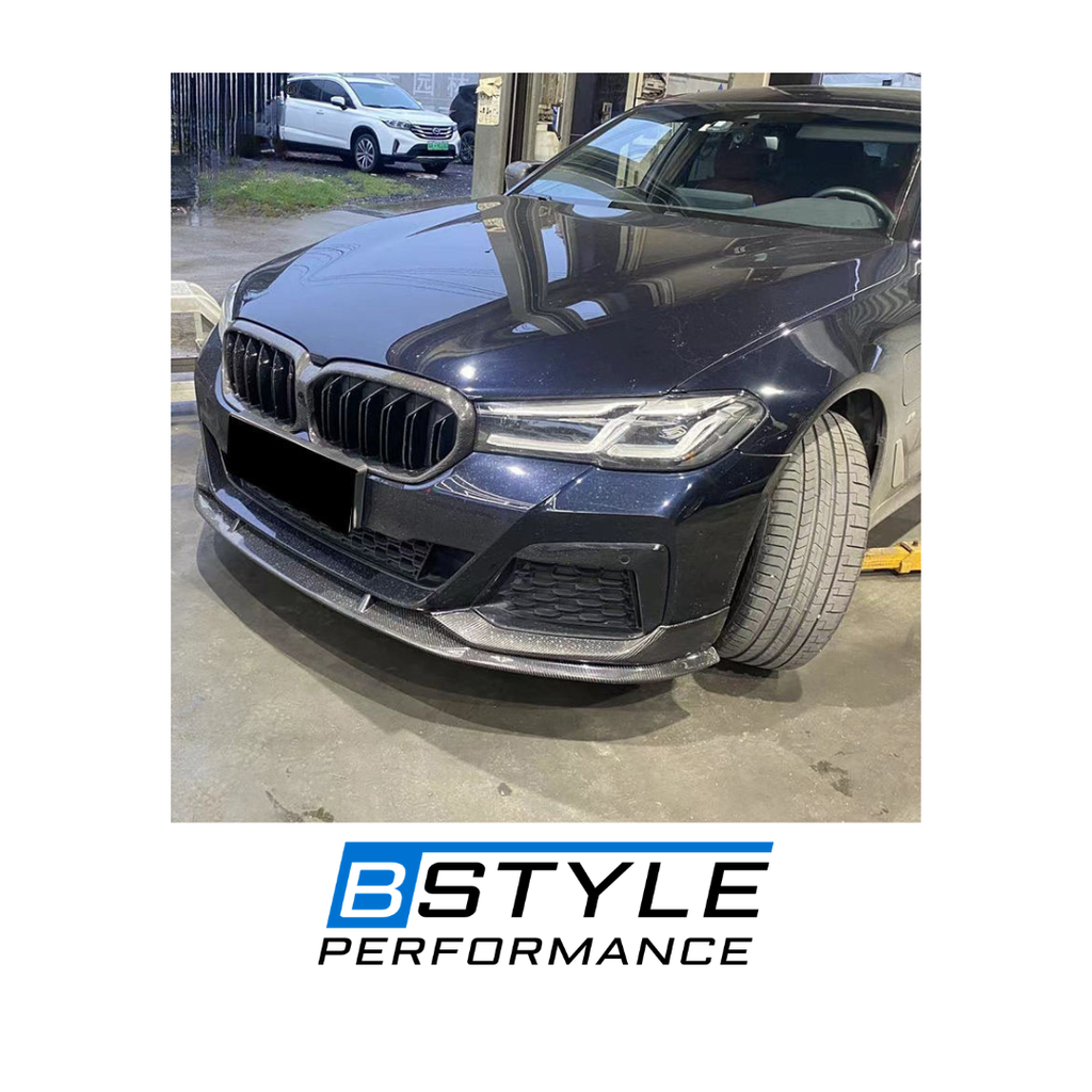 BMW 5 Series G30 LCI MP Style Carbon Fiber Front Bumper Lip Splitter