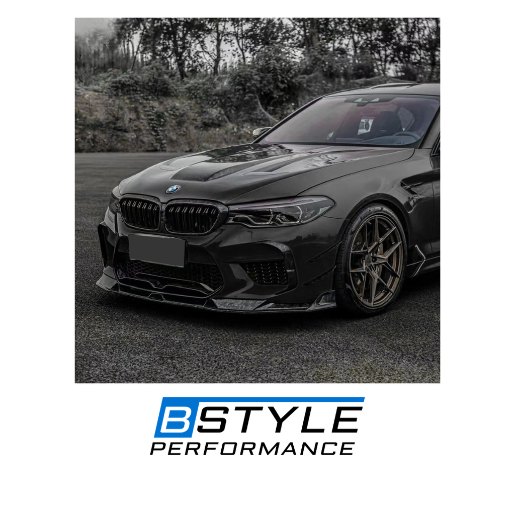 BMW F90 M5 Pre-LCI A-Style Carbon Fiber Front Bumper Lip Splitter