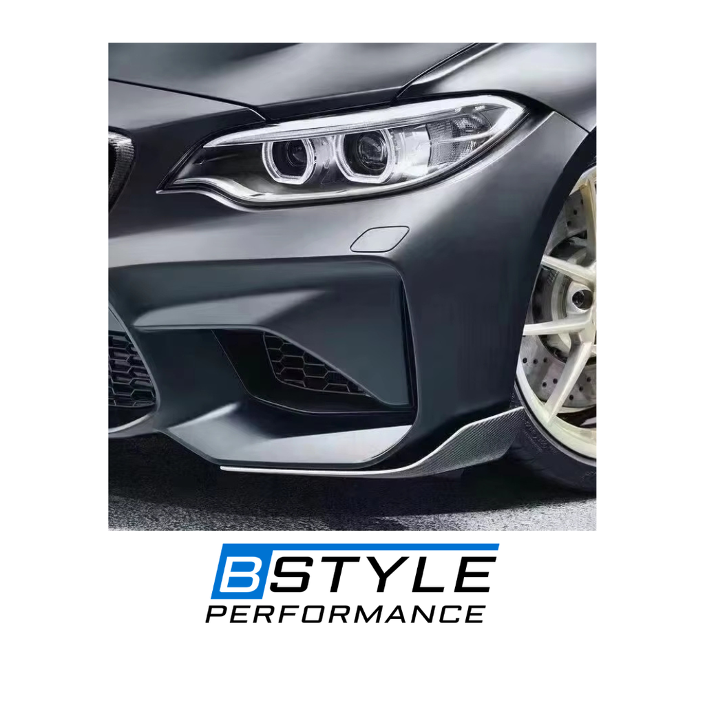 BMW F87 M2 Real Dry Carbon Fiber Front Bumper Corner Splitters
