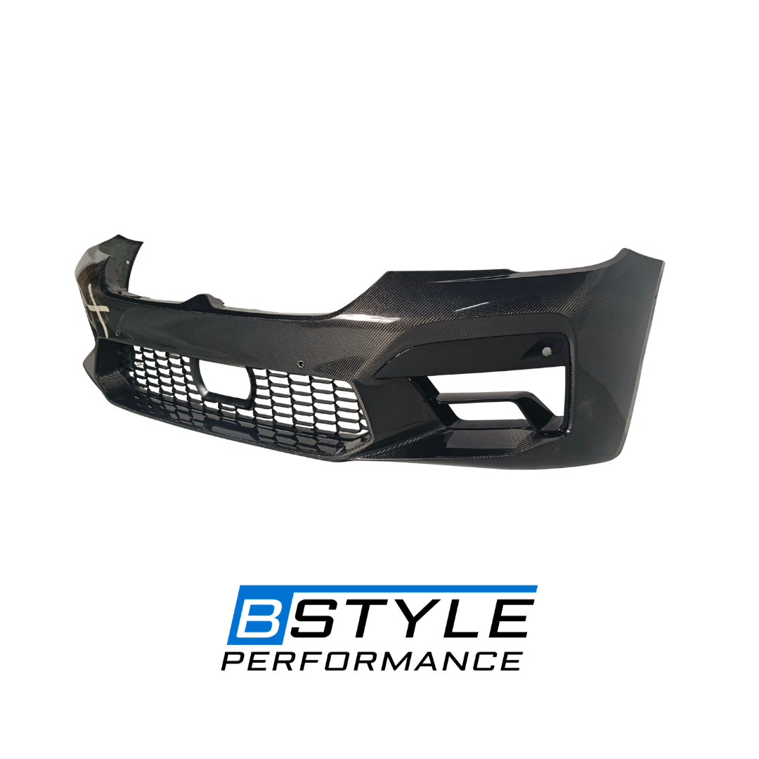 For BMW M5 F90 LCI Modified Wet Carbon Fiber Front Bumper Can Also Be Equipped with Carbon Fiber Front Lip