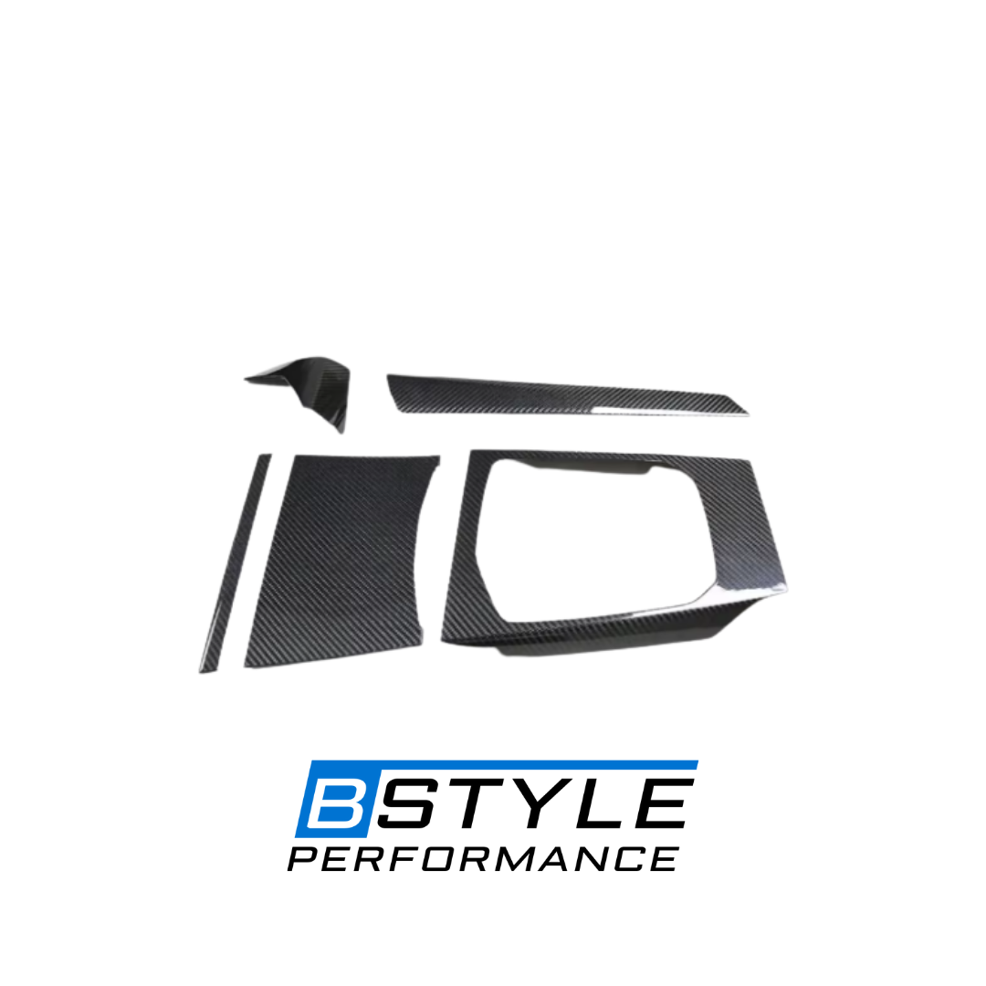 BMW M3 G80 M4 G82 Dry Carbon Fiber Interior Center Console Decoration (5-Piece Set)