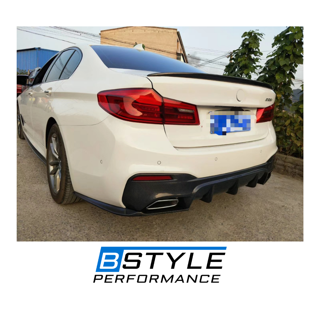BMW 5 Series G30 M Sport FD Style Real Carbon Fiber Rear Bumper Splitters