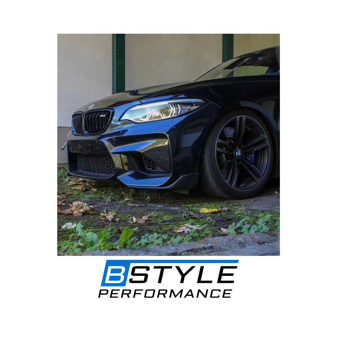 BMW F87 M2 Real Dry Carbon Fiber Front Bumper Corner Splitters