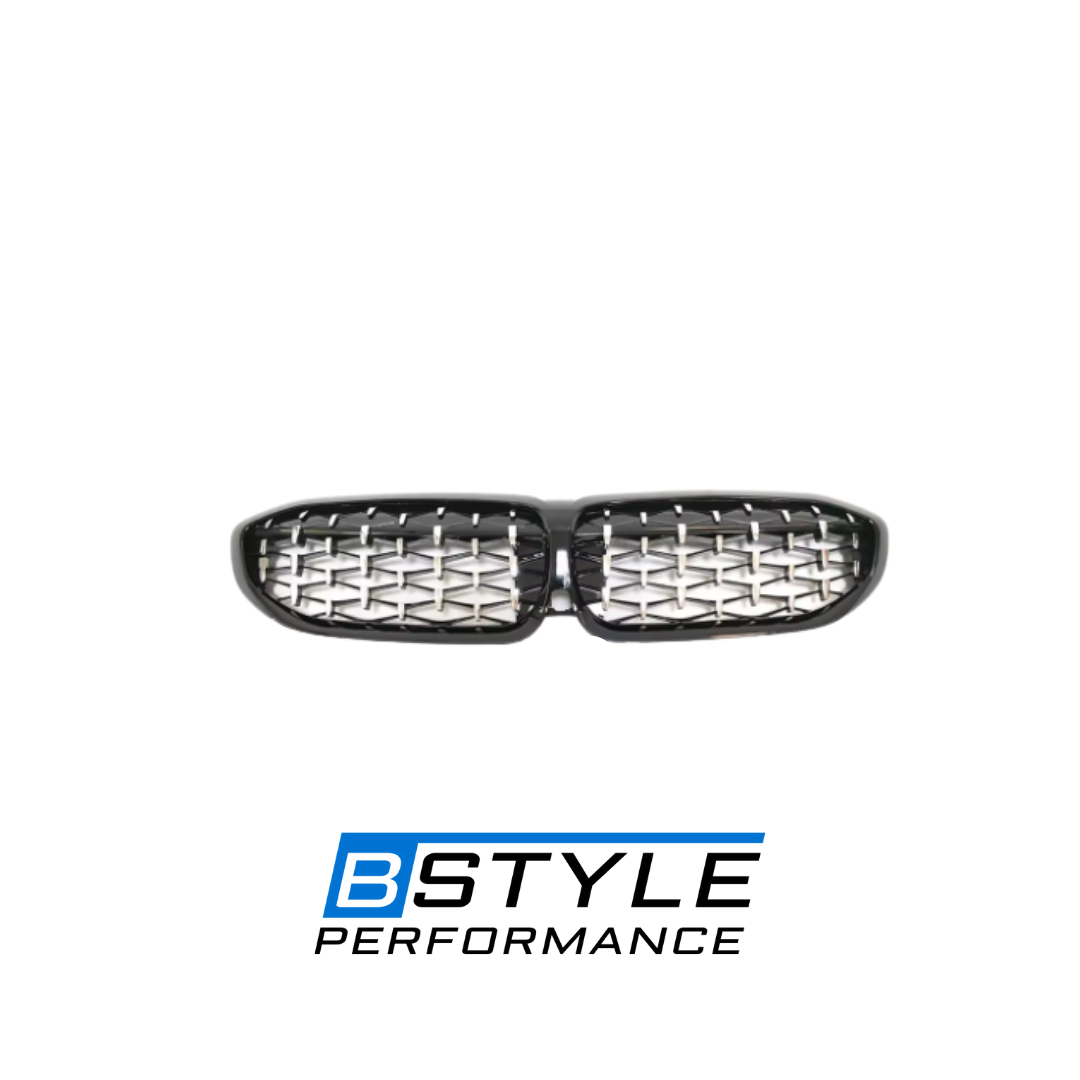 BMW 3 Series G20 G28 Diamond Style Front Kidney Grille - ABS Gloss Black