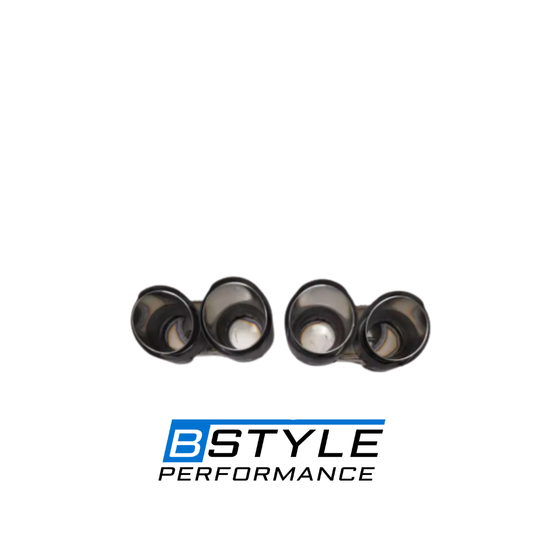 BMW 3 Series G20 Carbon Fiber Look Dual Wall Exhaust Tips - 2020 Style