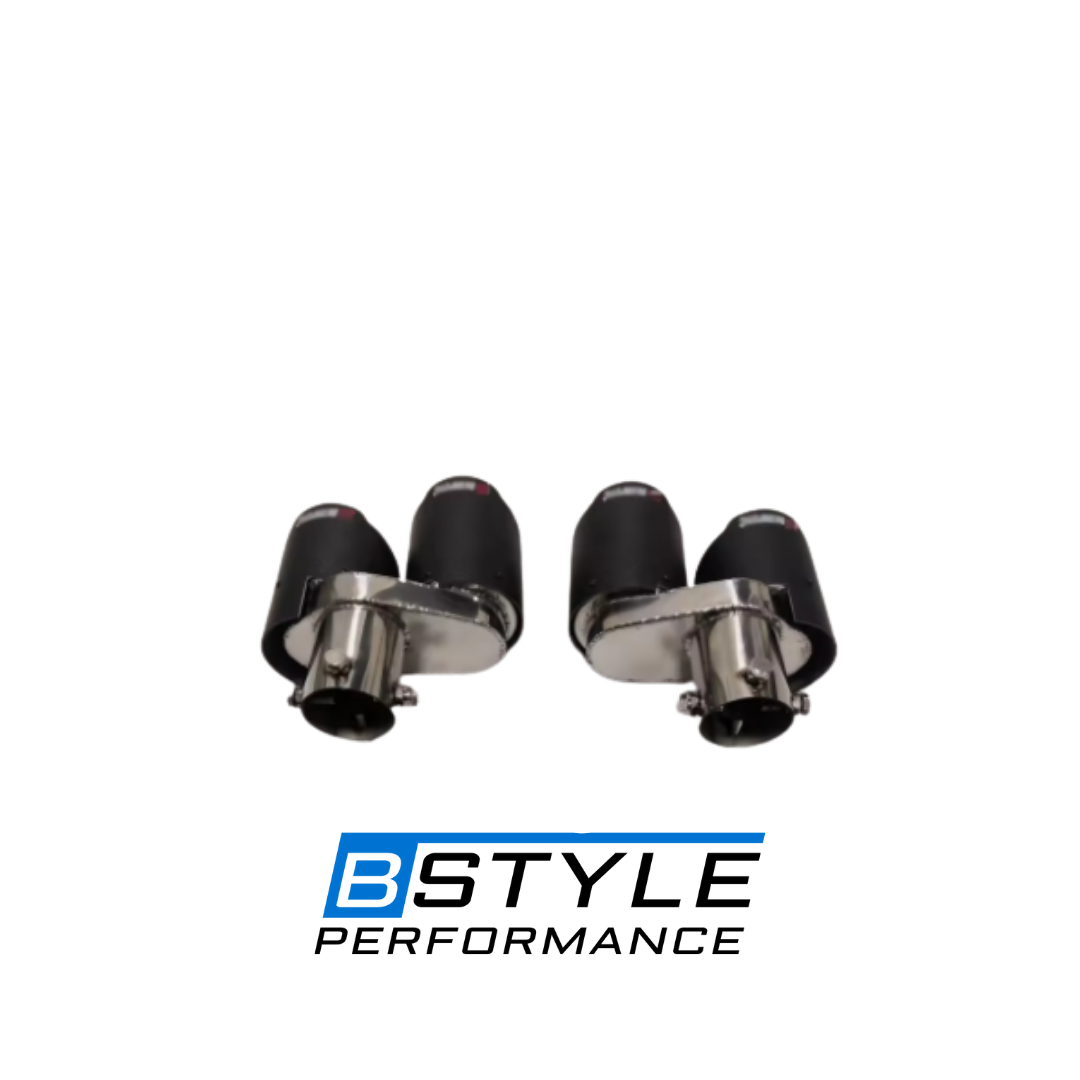 BMW 3 Series G20 Carbon Fiber Look Dual Wall Exhaust Tips - 2020 Style