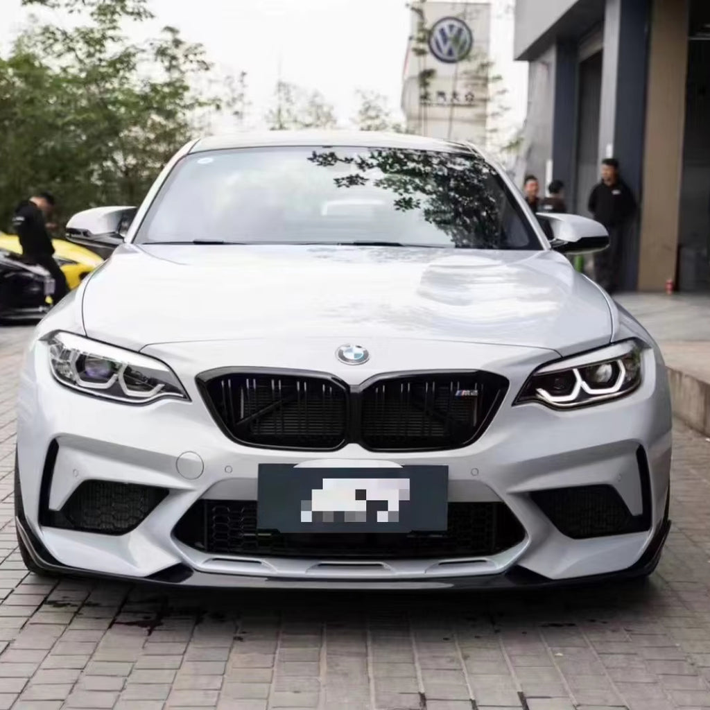 Dry Carbon Fiber Front Lip Diffuser Side Shirts for F87 M2C