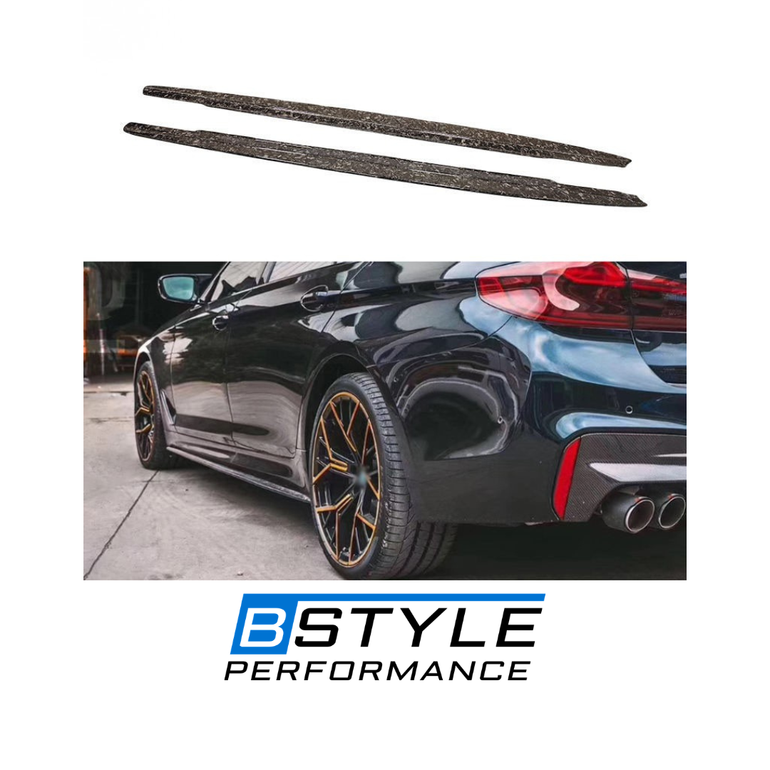 G30 F90 M5 MP Style Forged Carbon Side Skirt Side Bumper Lip Side Splitter Conversion Kit for BMW 5 Series G30 F90 M5 Car Parts