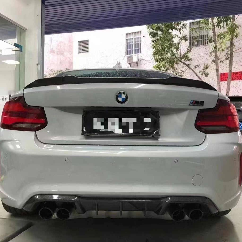 Dry Carbon Fiber Front Lip Diffuser Side Shirts for F87 M2C