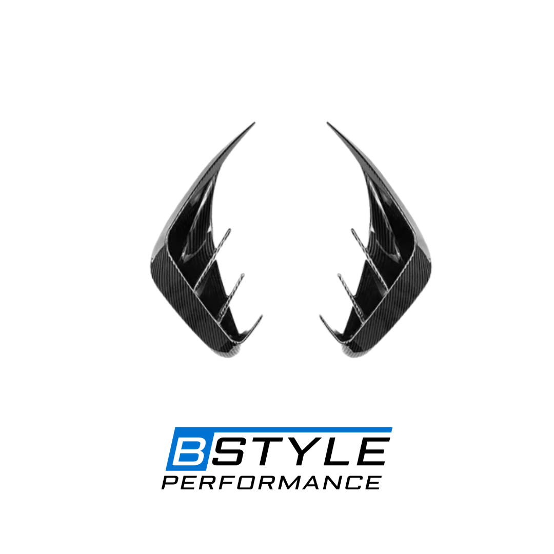 BMW 3 Series G20 M Sport Gloss Black Rear Bumper Air Vent Trim Covers