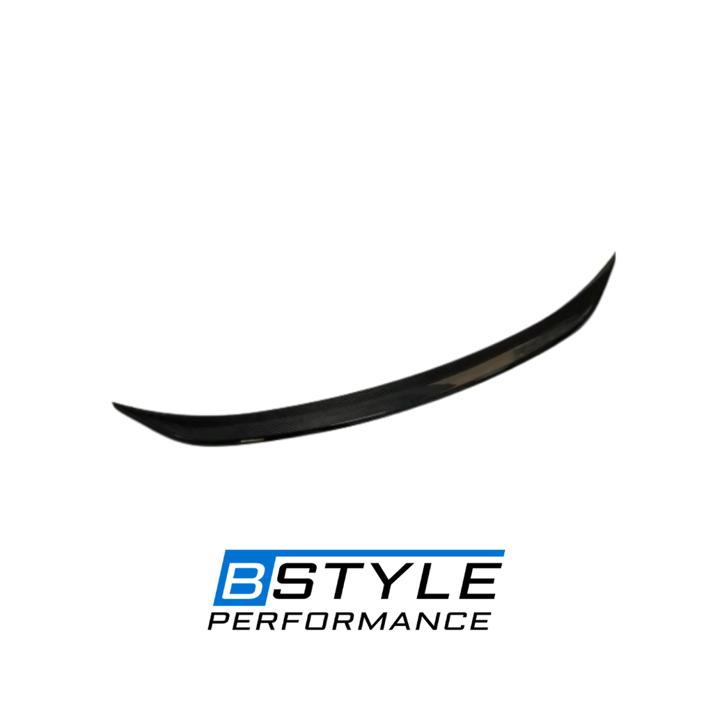 BMW 3 Series G20 G28 Dry Carbon Fiber Rear Trunk Spoiler with Chrome Accents