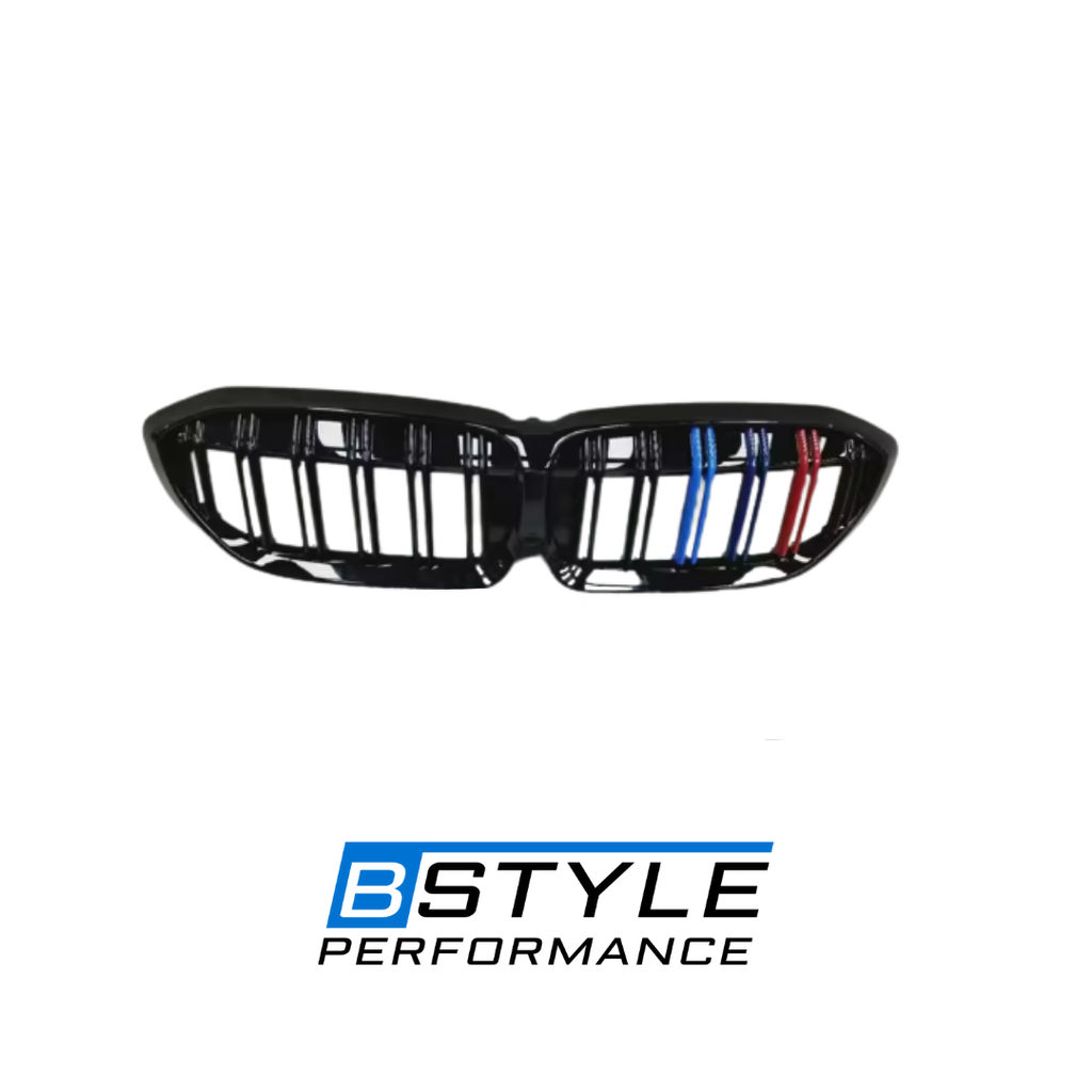 BMW 3 Series G20 G28 M-Color Gloss Black Diamond Mesh Front Grille