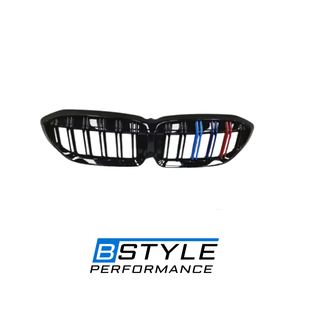 BMW 3 Series G20 G28 M-Color Gloss Black Diamond Mesh Front Grille