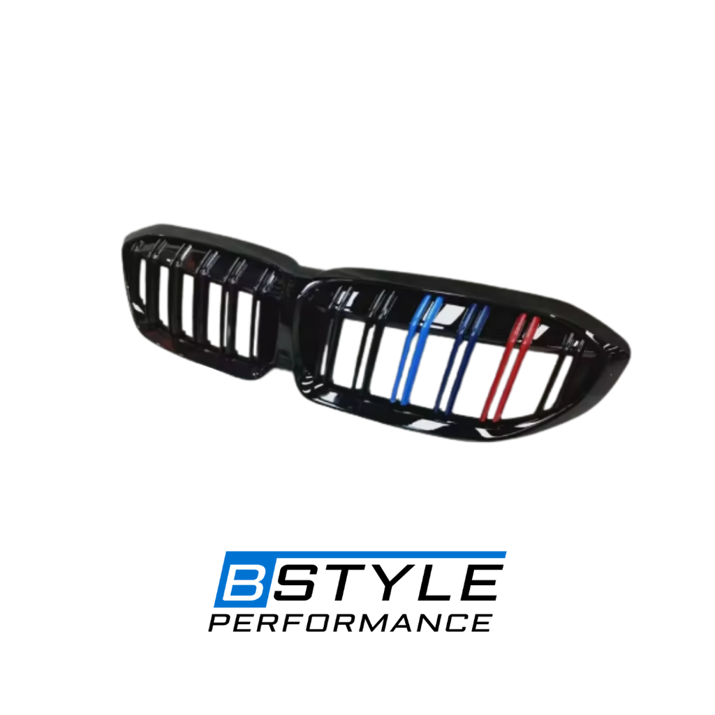 BMW 3 Series G20 G28 M-Color Gloss Black Diamond Mesh Front Grille