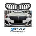 G30 F90 M5 LCI Carbon Fiber Dual Slat Front Bumper Grille Front Grill Convversion Kit for BMW 5 Series G30 M5 F90 LCI Car Parts
