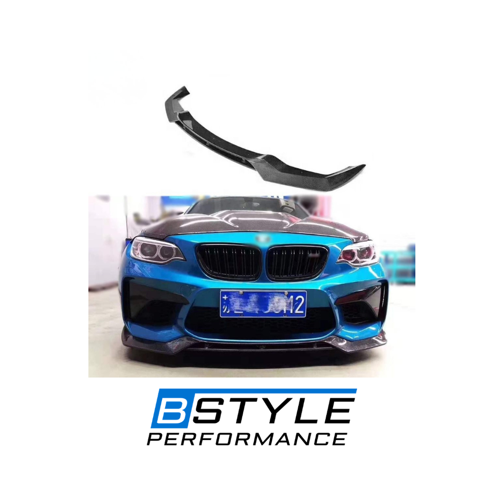 BMW F87 M2 V Style Carbon Fiber Front Bumper Lip