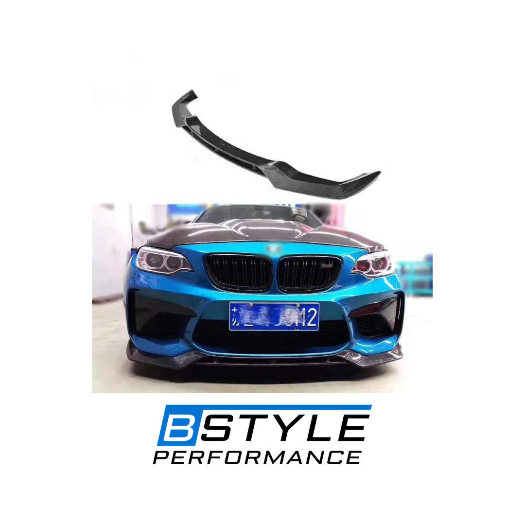 BMW F87 M2 V Style Carbon Fiber Front Bumper Lip