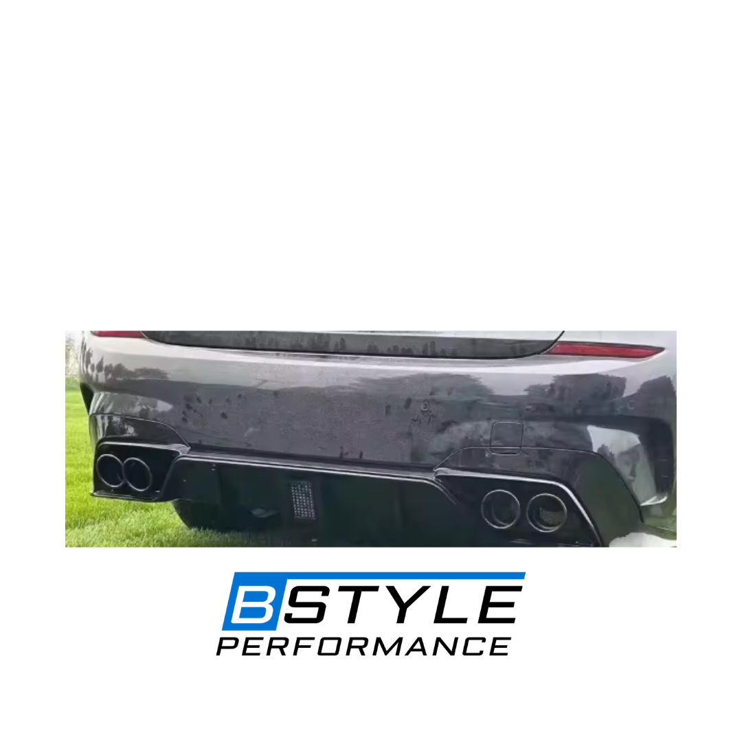 BMW 3 Series G20 G28 Gloss Black Quad (Four-Outlet) Exhaust Tips