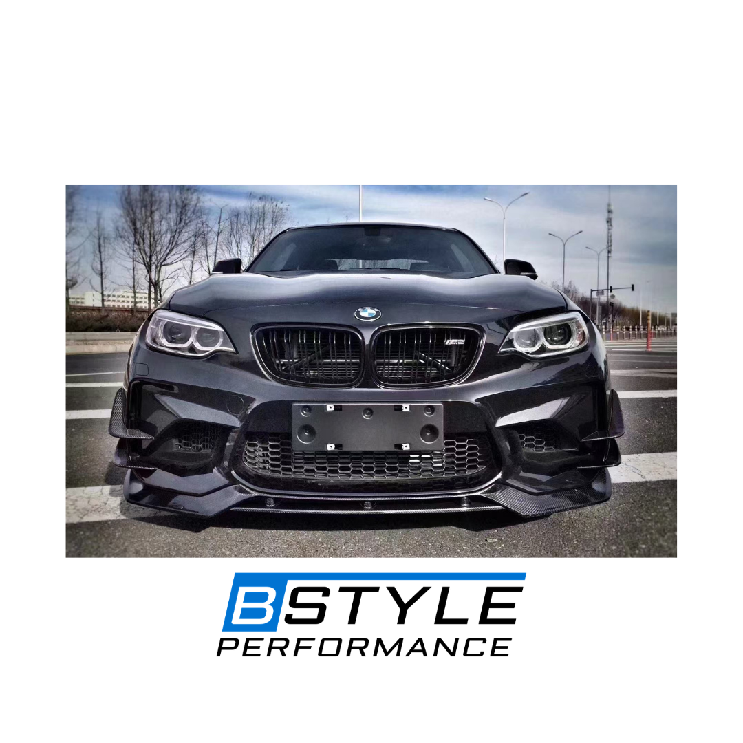 BMW F87 M2 V Style Carbon Fiber Front Bumper Lip