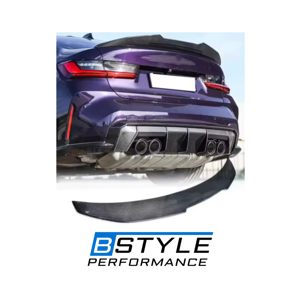 BMW 3 Series G20 PSM Style Real Carbon Fiber Rear Trunk Spoiler (2020-2024)