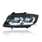 BMW 3 Series E90 E91 Dual-Color Front Laser Headlights (2005-2012) | White & Yellow DRL