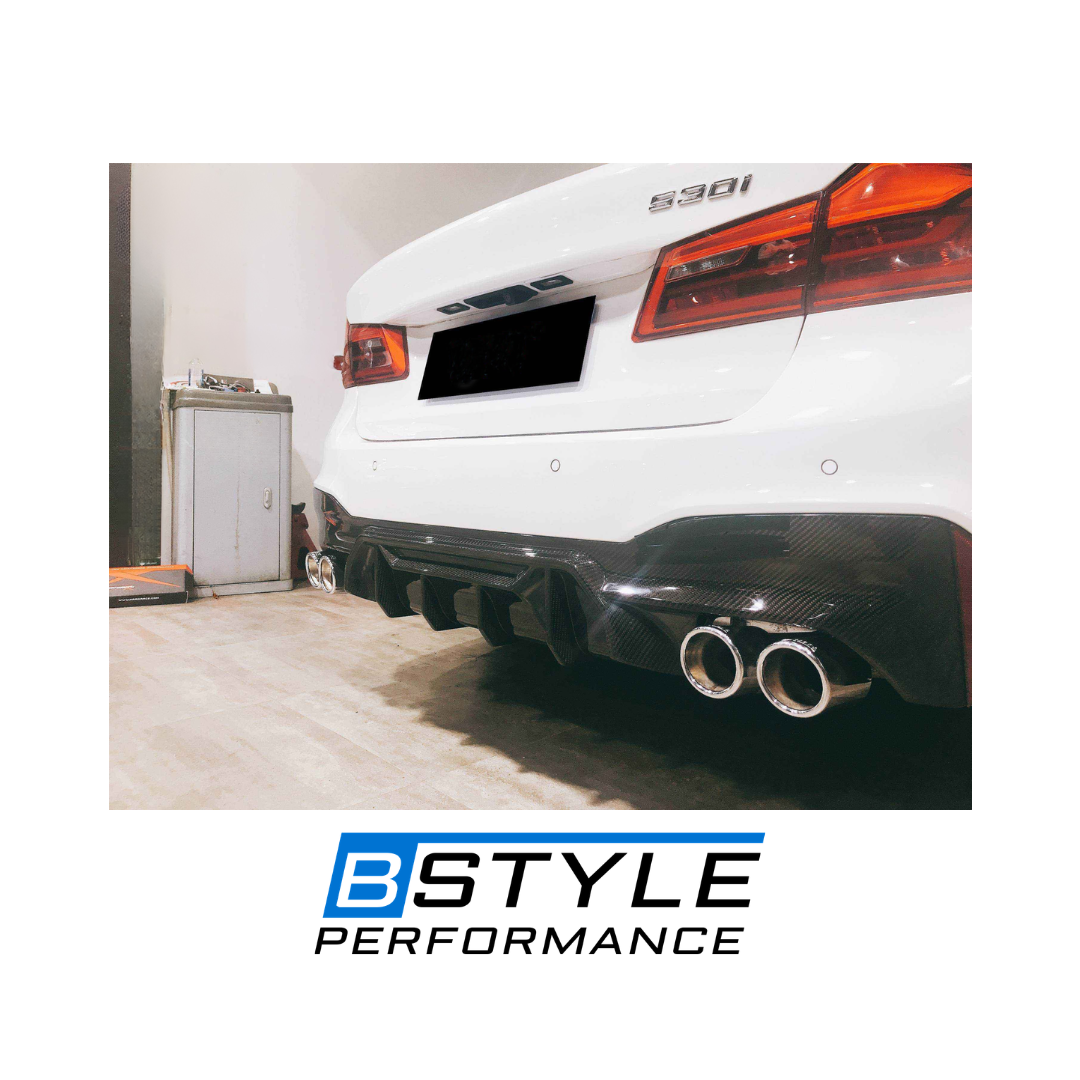 BMW 5 Series G30 & G38 Competition Style Dry Carbon Fiber Rear Bumper Diffuser