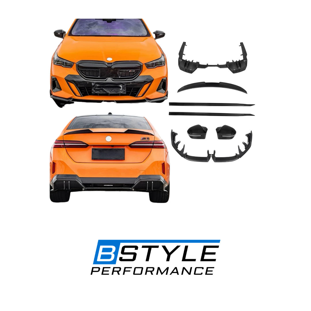 BMW 5 Series G60 MP Style Real Carbon Fiber Front Bumper Lip Splitter