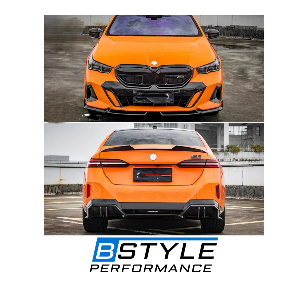 BMW 5 Series G60 MP Style Real Carbon Fiber Front Bumper Lip Splitter