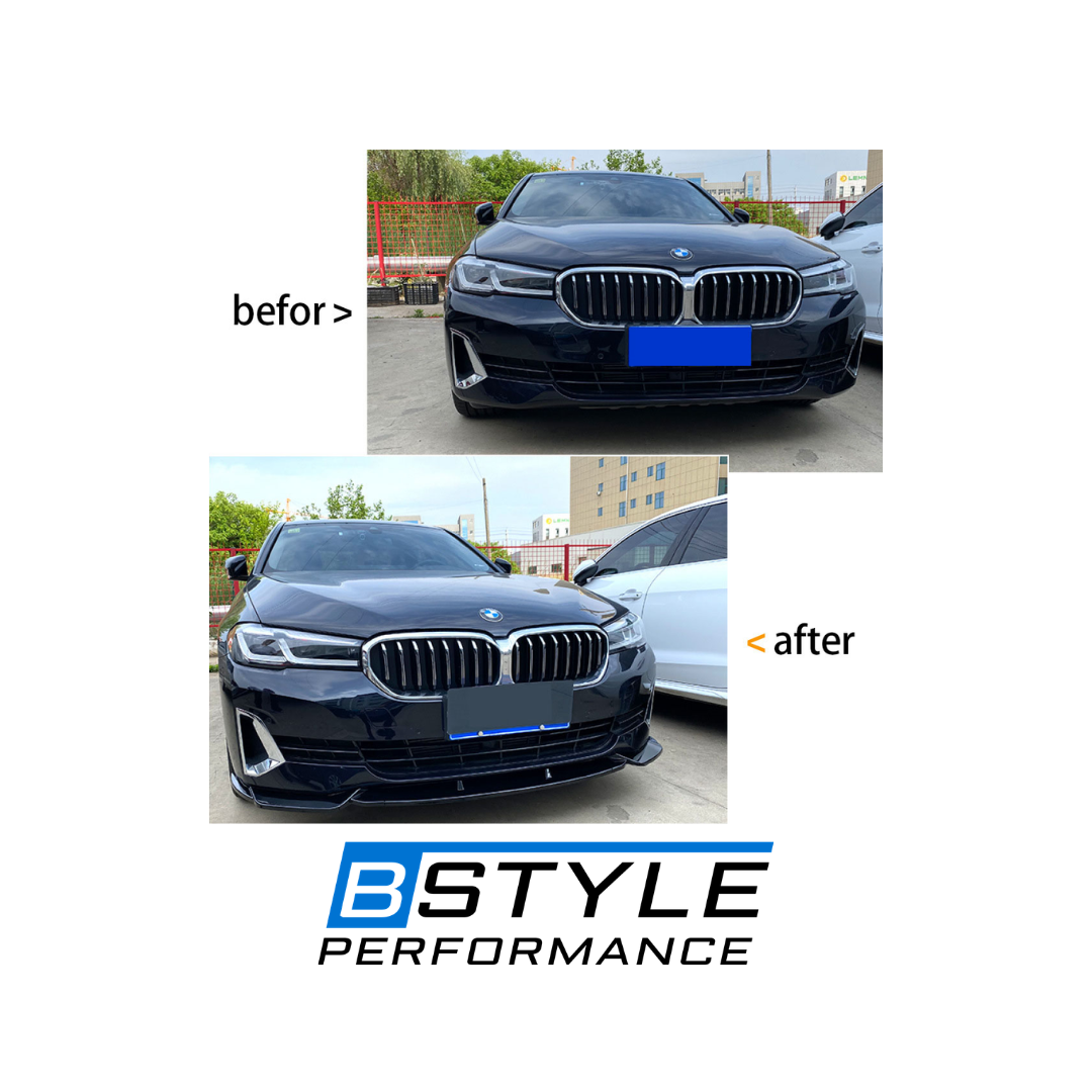 BMW 5 Series G30 LCI M-Sport Front Bumper Lip Splitter Conversion Kit (2020-2023)
