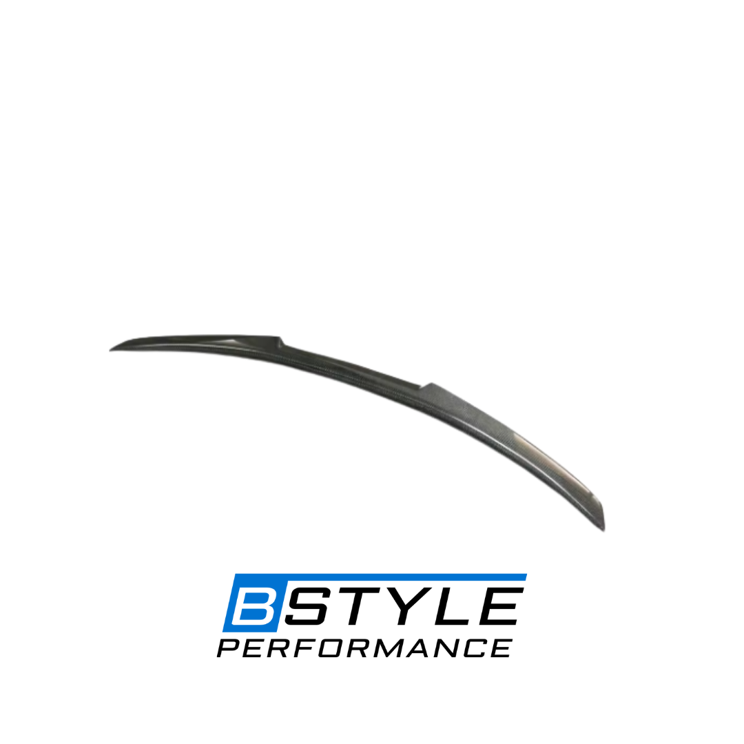 BMW 3 Series E92 M4-Style Carbon Fiber Trunk Spoiler with Chrome Accents