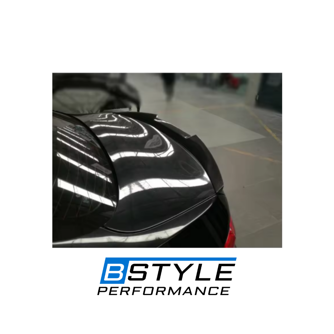 BMW 3 Series E92 M4-Style Carbon Fiber Trunk Spoiler with Chrome Accents