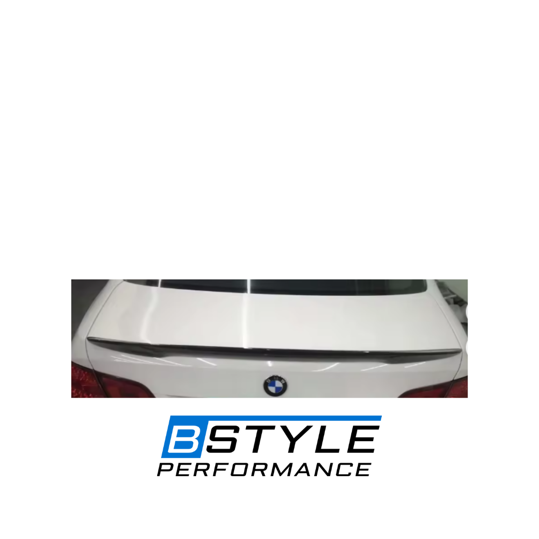 BMW 3 Series E92 M4-Style Carbon Fiber Trunk Spoiler with Chrome Accents