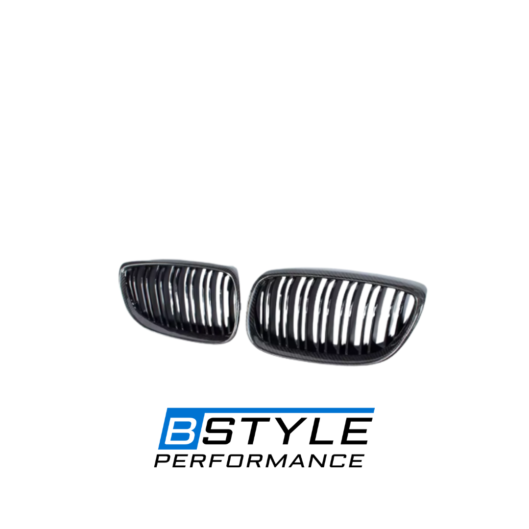 BMW 3 Series E92 E93 Real Carbon Fiber Front Bumper Kidney Grille Set