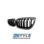 BMW 3 Series E92 E93 Real Carbon Fiber Front Bumper Kidney Grille Set