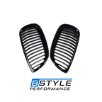 BMW 3 Series E92 E93 Front Bumper Kidney Grille - Gloss Black ABS