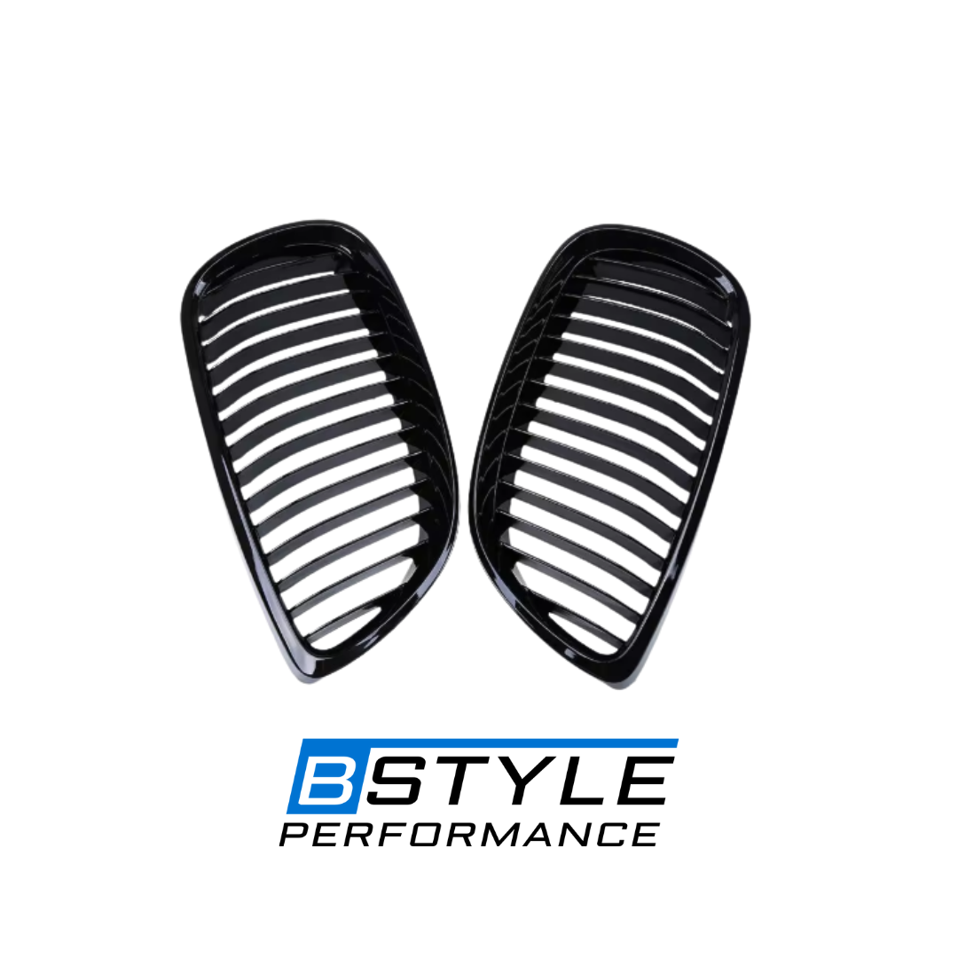 BMW 3 Series E92 E93 Front Bumper Kidney Grille - Gloss Black ABS