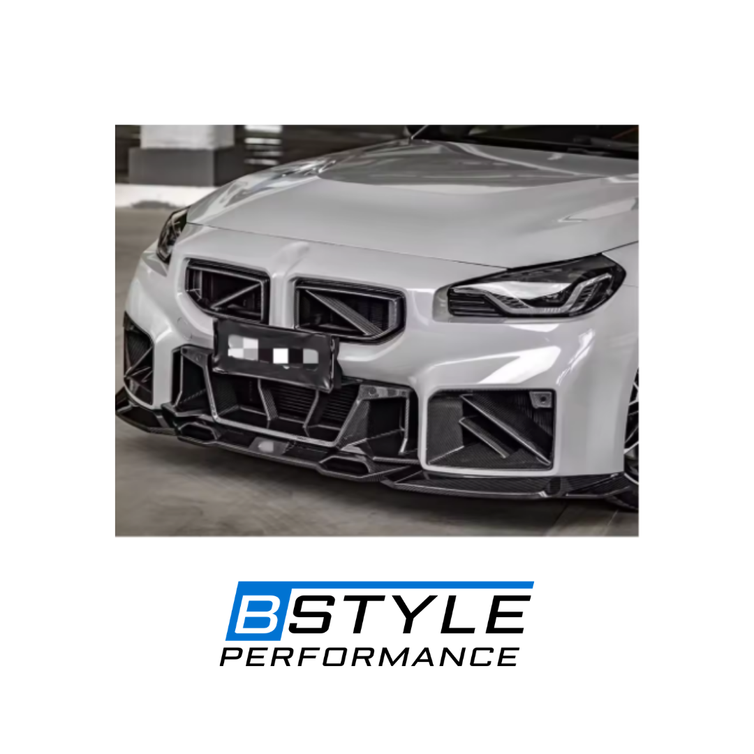 BMW G87 M2 Dry Carbon Fiber Front Bumper Air Vent Grilles - SQ Style
