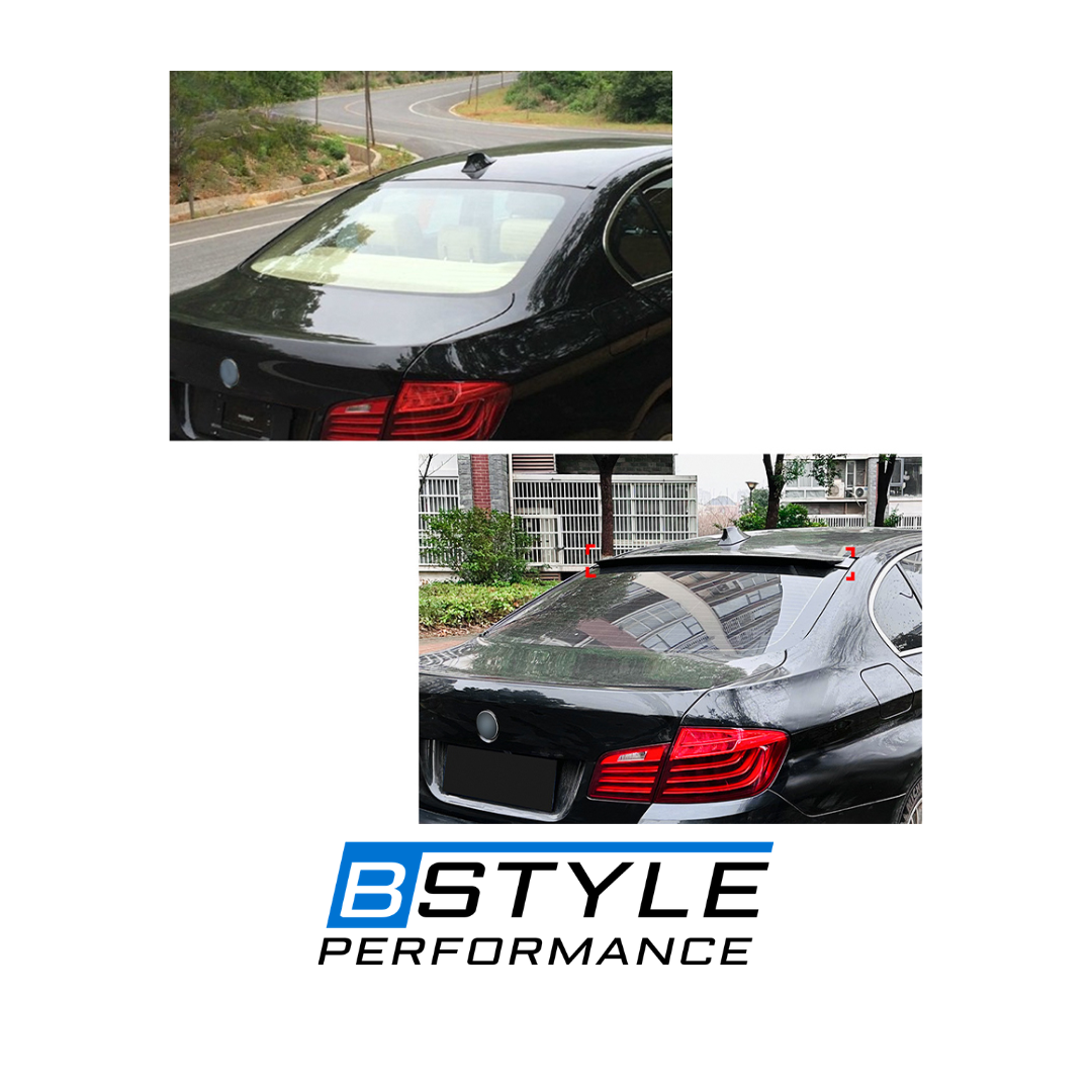 BMW 5 Series F10 High Gloss Black ABS Rear Roof Spoiler (Carbon Fiber Look)