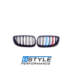 BMW 3 Series E92 E93 Front Bumper Kidney Grille - Gloss Black ABS