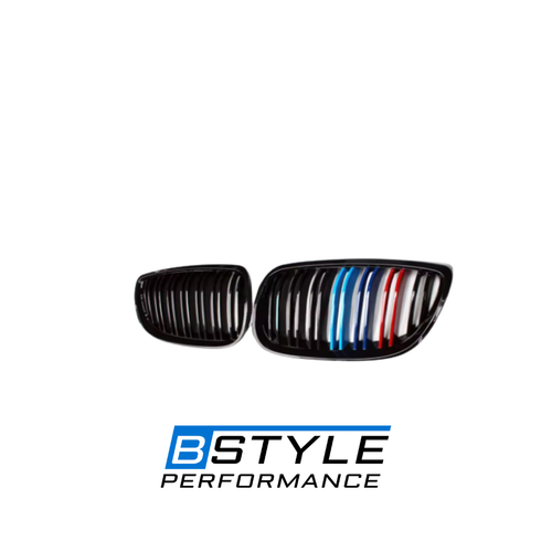 BMW 3 Series E92 E93 Front Bumper Kidney Grille - Gloss Black ABS