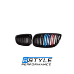 BMW 3 Series E92 E93 Front Bumper Kidney Grille - Gloss Black ABS