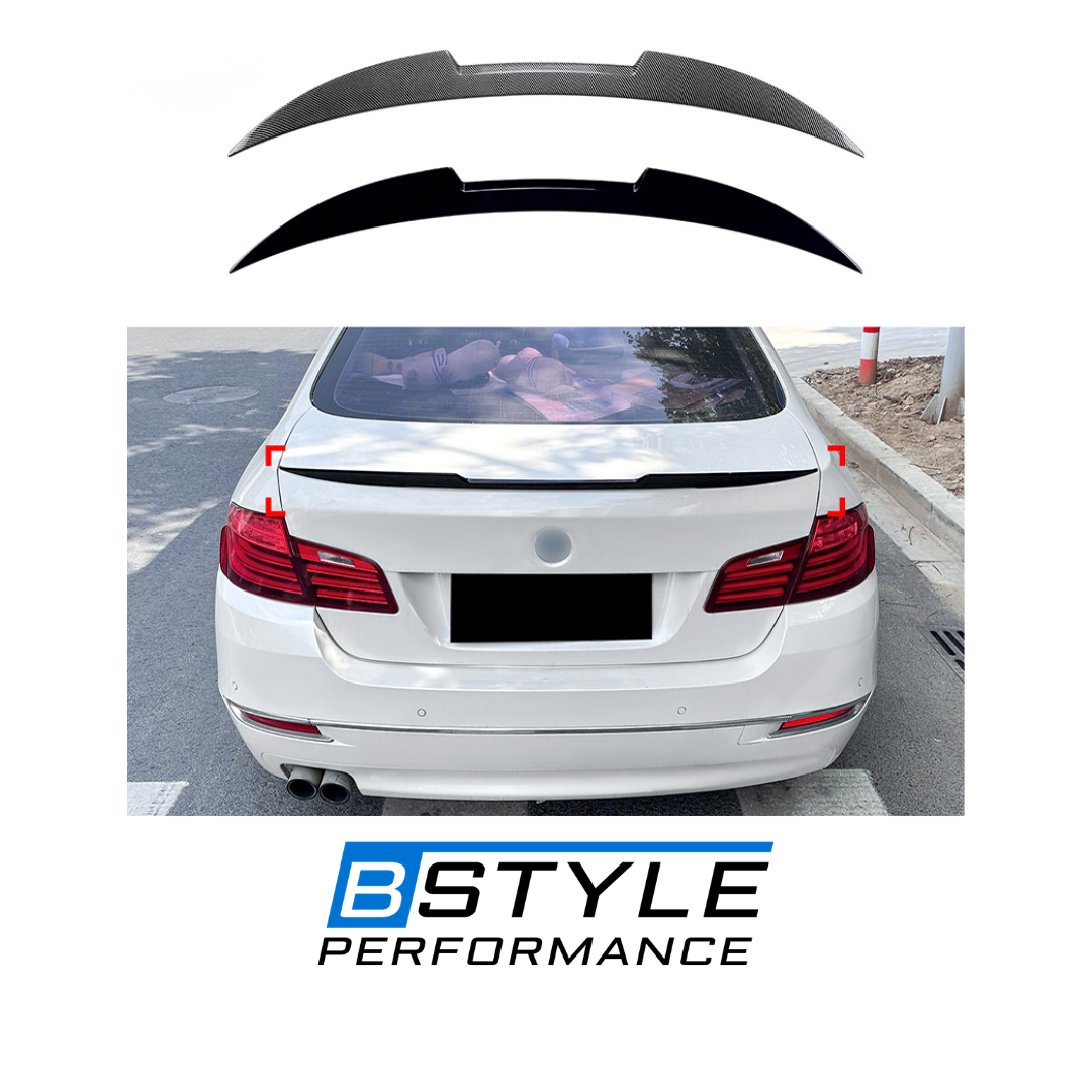 BMW 5 Series F10 M4 Style Carbon Fiber Look Rear Trunk Spoiler