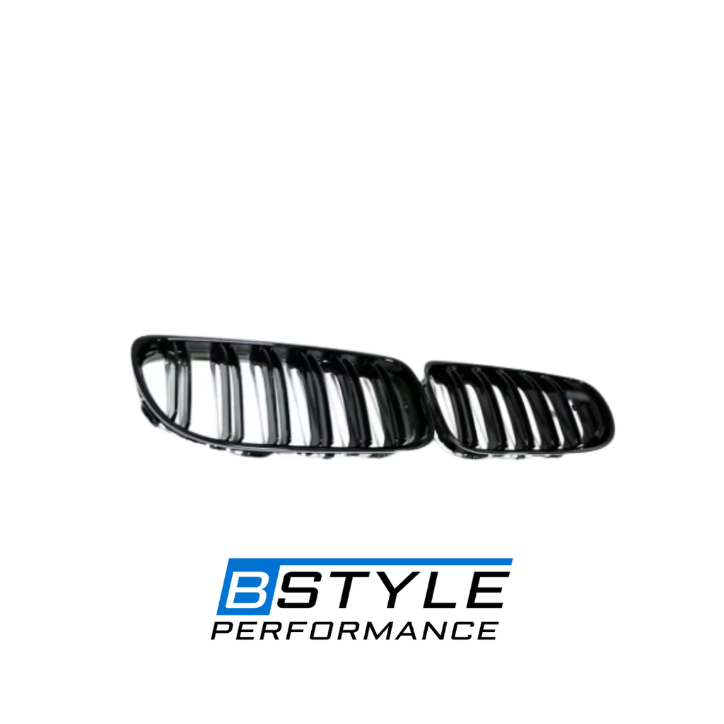 BMW 3 Series E90 Gloss Black Double Slat Front Bumper Kidney Grille