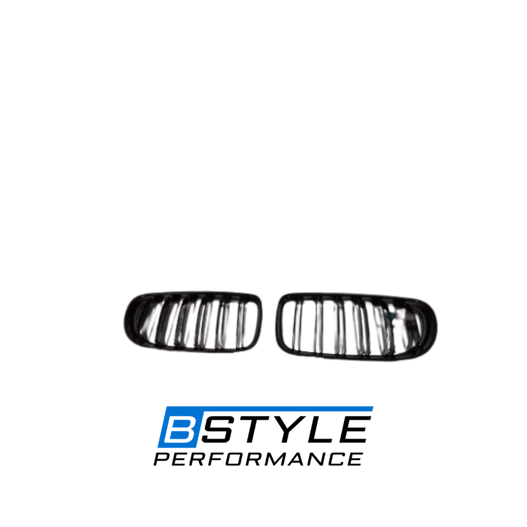BMW 3 Series E90 Gloss Black Double Slat Front Bumper Kidney Grille