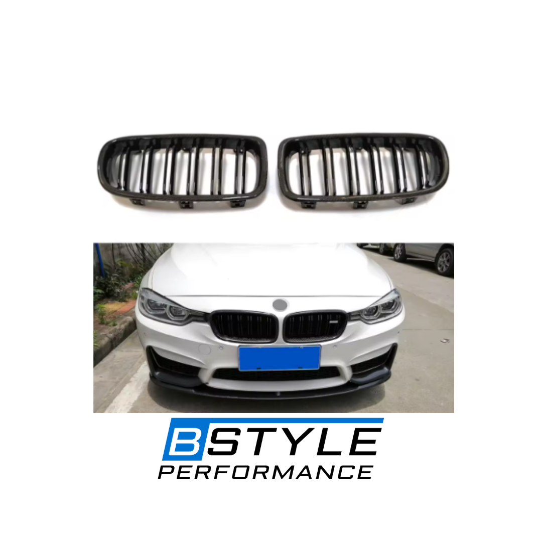 BMW 3 Series F30 F35 Real Carbon Fiber Front Bumper Kidney Grille