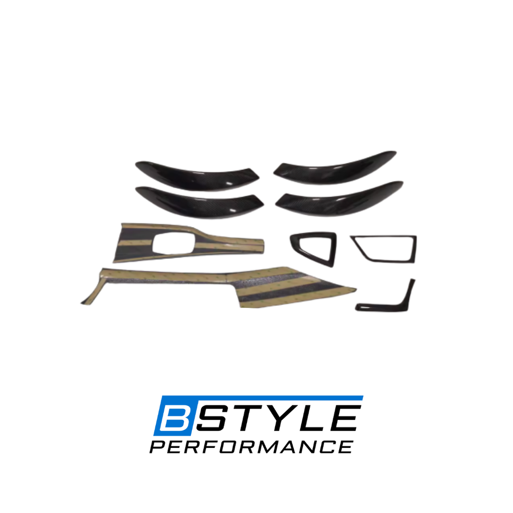 9-Piece BMW 3 Series F30 RHD Carbon Fiber Interior Trim Decoration Set