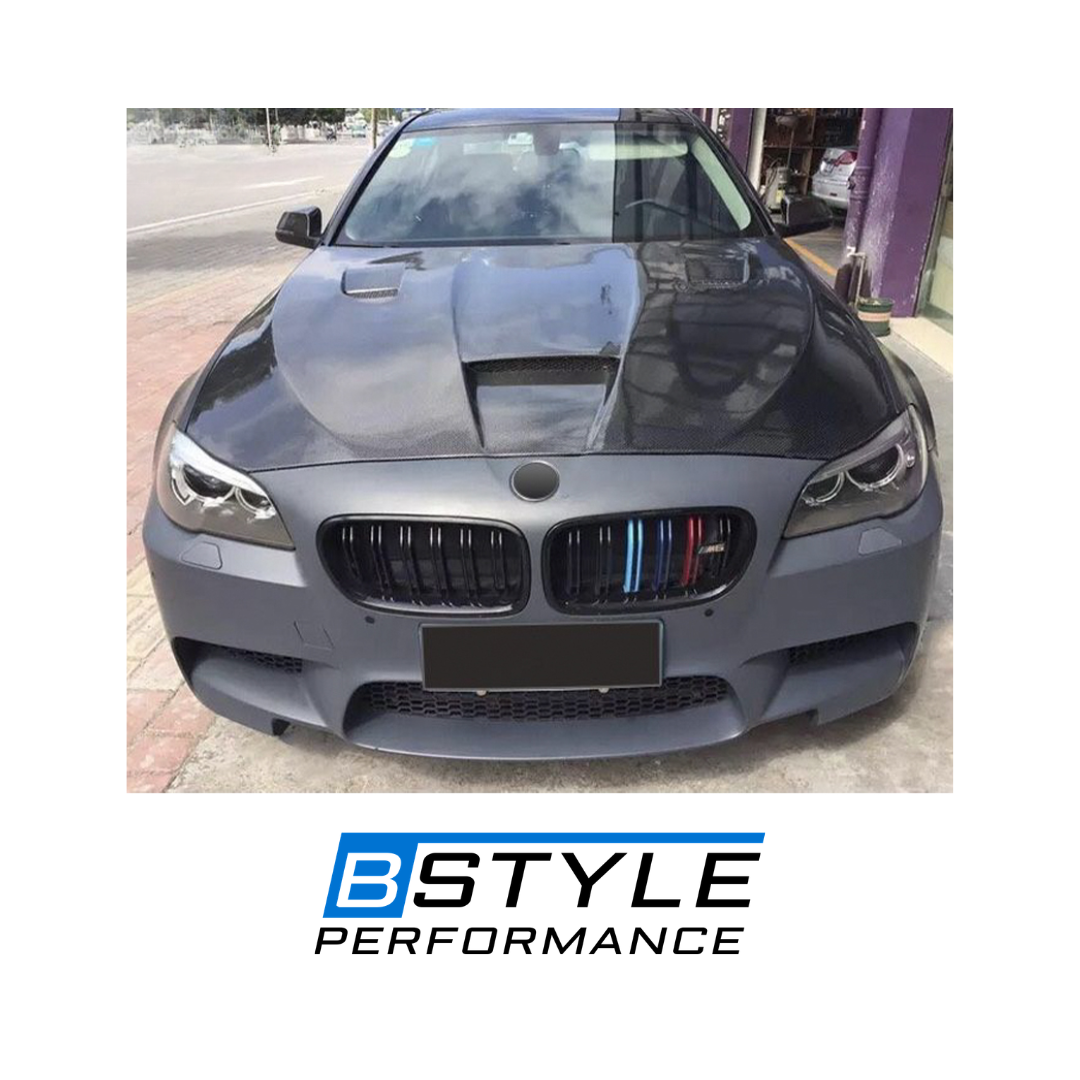 BMW 5 Series F10 ST Style Wet Carbon Fiber Hood