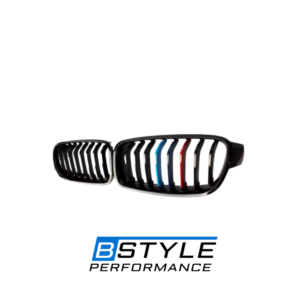 BMW 3 Series F30 F35 Front Bumper Kidney Grille - Gloss Black ABS